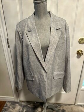 Classic Women's Grey Blazer Jacket